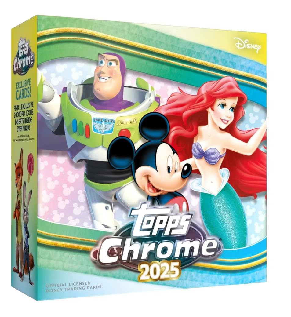 Amazon.com: 2025 Topps Chrome Disney Mega Box Sealed 15 Packs
